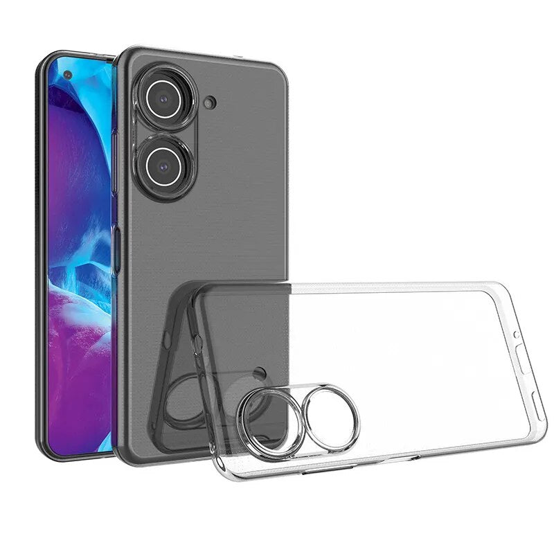 Deksel til Zenfone 10 9 Ultra Thin Clear Soft TPU Cover For Asus Zenfone9 AI2202-1A006EU Zenfone10 AI2302Couqe Funda
