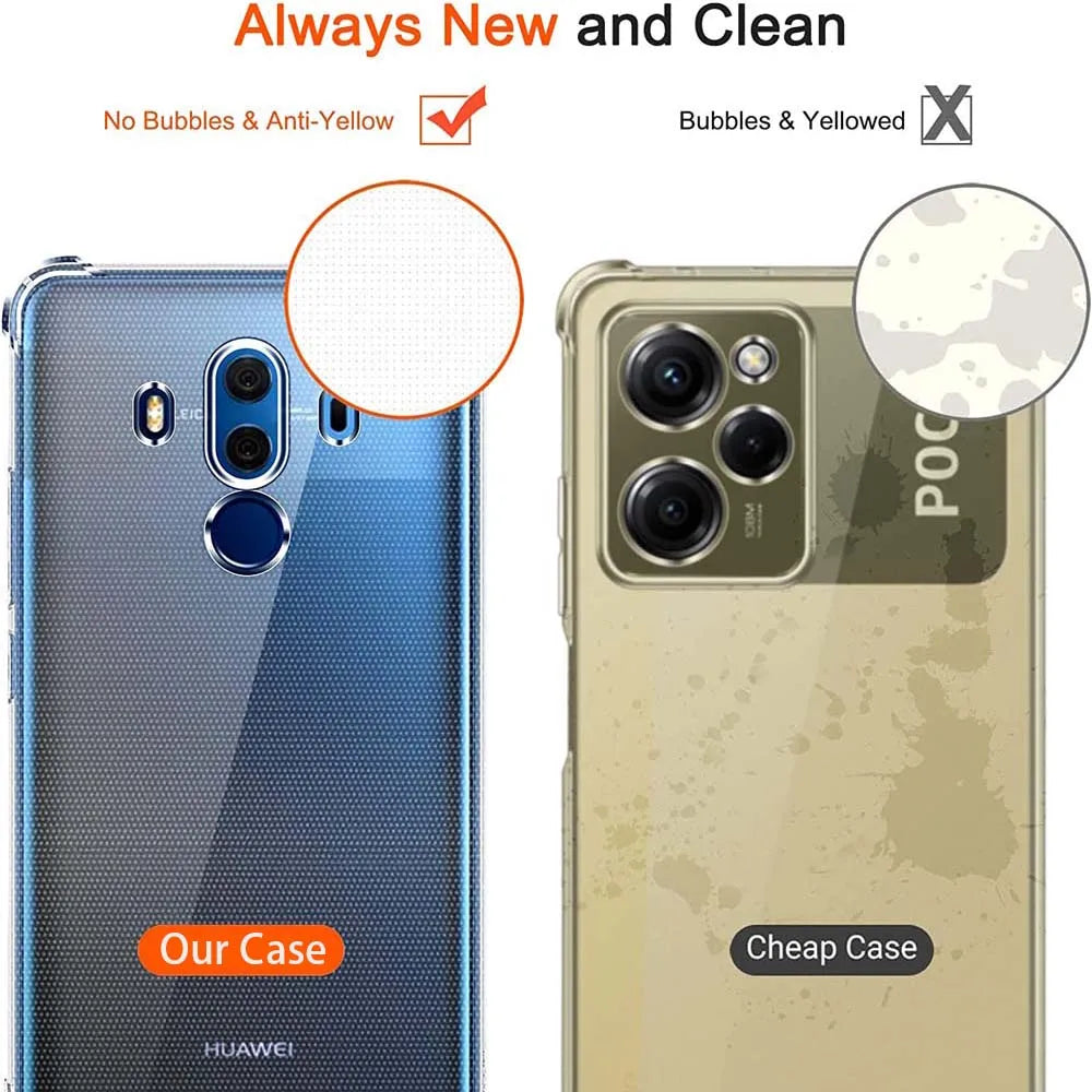 Deksel til Huawei Mate 10 Pro 10 20 30 Lite Mate 40 50 60 Pro Thick Anti-Drop Shockproof Clear Cover
