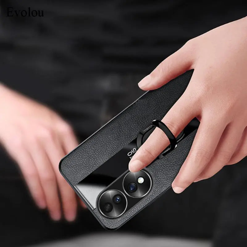 Deksel til HUAWEI Honor 70 lite 5G 60 50 SE 90 80 pro Magnetic Metal Ring Holder shockproof Soft cover