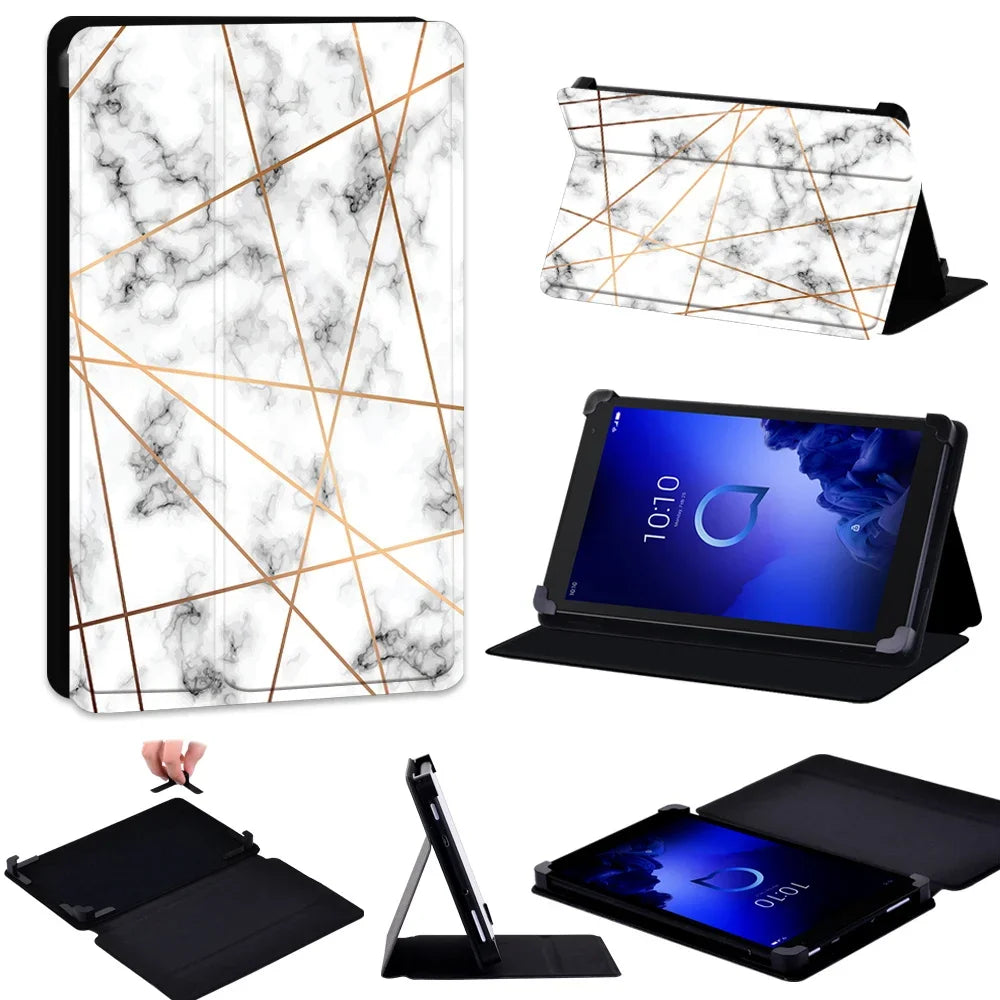 Deksel til Alcatel 1T 10"/Alcatel 1T 7"/3T 10"/3T 8" Tablet Case Universal Pu Leather Stand Adjustable Size Anti-fall Protective Cover