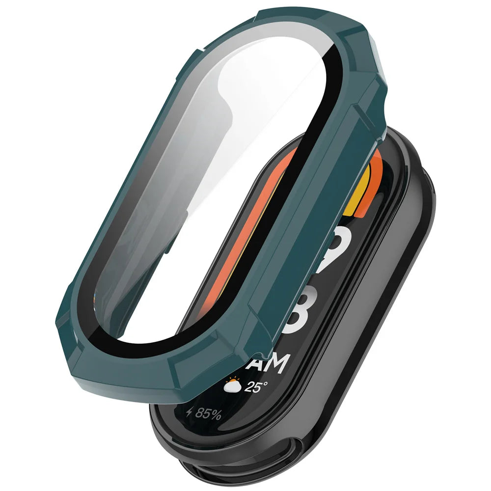 Deksel til Xiaomi Mi Band 8 PC-bumper med HD-skjermbeskytter