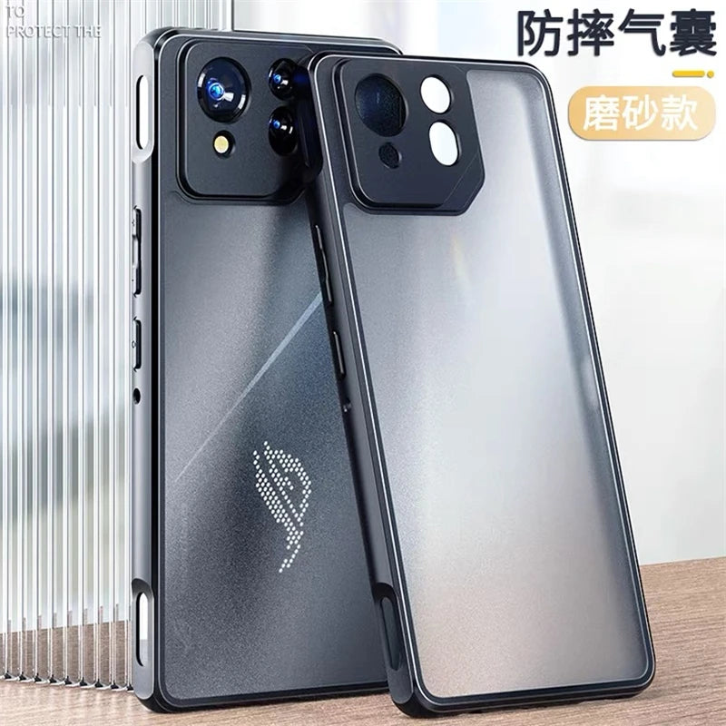 Deksel til ASUS ROG Phone 9 Pro Case Matte Transparent Back Cover For ROG 9 9Pro Phone9Pro 5G Protect Shell Shockproof Bumper