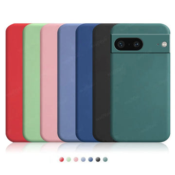 Deksel til Google Pixel 7 Case Google Pixel 7 6 8 Pro 7A Capa Shockproof Liquid Silicone TPU Soft Cover Google Pixel 7 Pro Funda