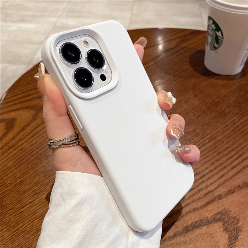 Deksel til iPhone 11 12 Pro Max X XR 7 8 14 Plus deksel med kamerabeskyttelse