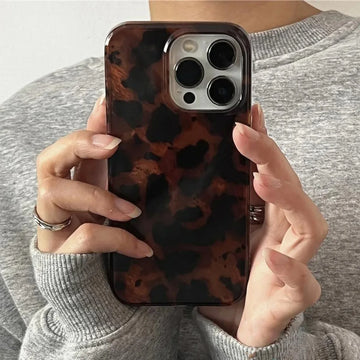 Deksel til iPhone 17 16 Pro Max 15 14 13 12 11 XS XR 7 8 Plus 16E Stylish Leopard Print Soft Cover