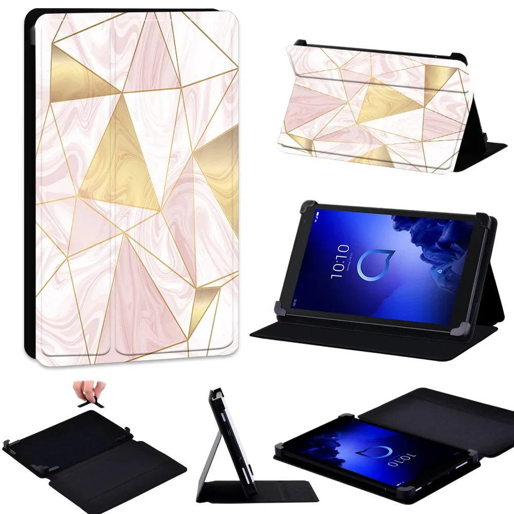 Deksel til Alcatel 1T 10"/Alcatel 1T 7"/3T 10"/3T 8" Tablet Case Universal Pu Leather Stand Adjustable Size Anti-fall Protective Cover
