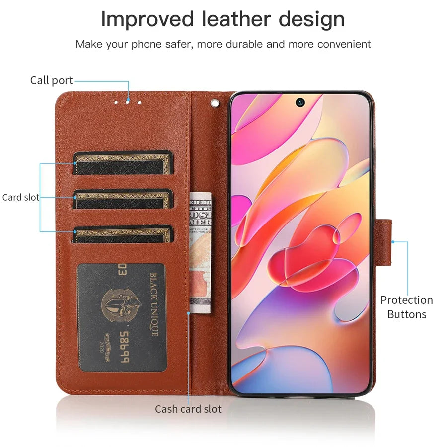 Deksel til Xiaomi Redmi Note 4 4X 5 5A 6 7 8T 8 Pro 9 9S 9 Pro 10 10S 10 Pro 11 11S 11 Pro 12 12S 12 Pro Plus