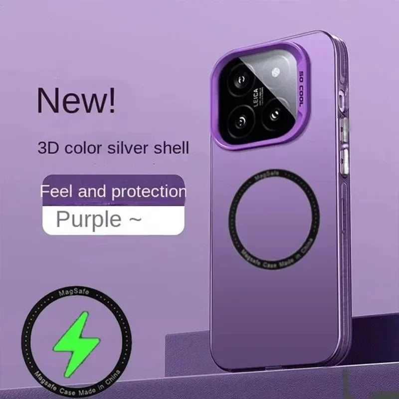 Deksel til Xiaomi 14 13 13T 14T Pro Semi-Transparent Shockproof Protection deksel