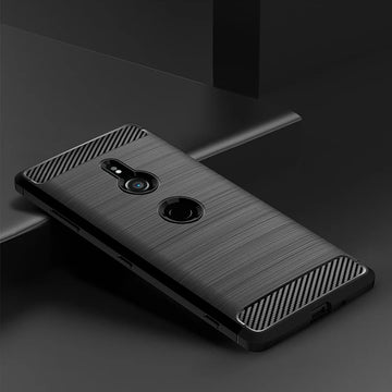Deksel til Sony Xperia XZ3 XZ2 XZ1 Case Soft Silicone Brushed Carbon Fiber For Sony Xperia XZ3 XZ 3 Rugged Armor Phone Cases Cover
