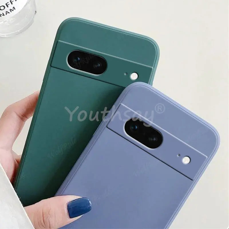 Deksel til Google Pixel 7 Pro Case Google Pixel 7 6 8 Pro 7A 6A Cover Fundas Coque Soft Original Liquid Silicone Phone Case Pixel 7 Pro
