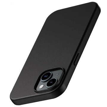 Deksel til Apple iPhone 16 15 14 Plus 13 12 Mini 11 Pro XS Max X XR SE 7 8 Plus Ultra Thin Solid Black Cover