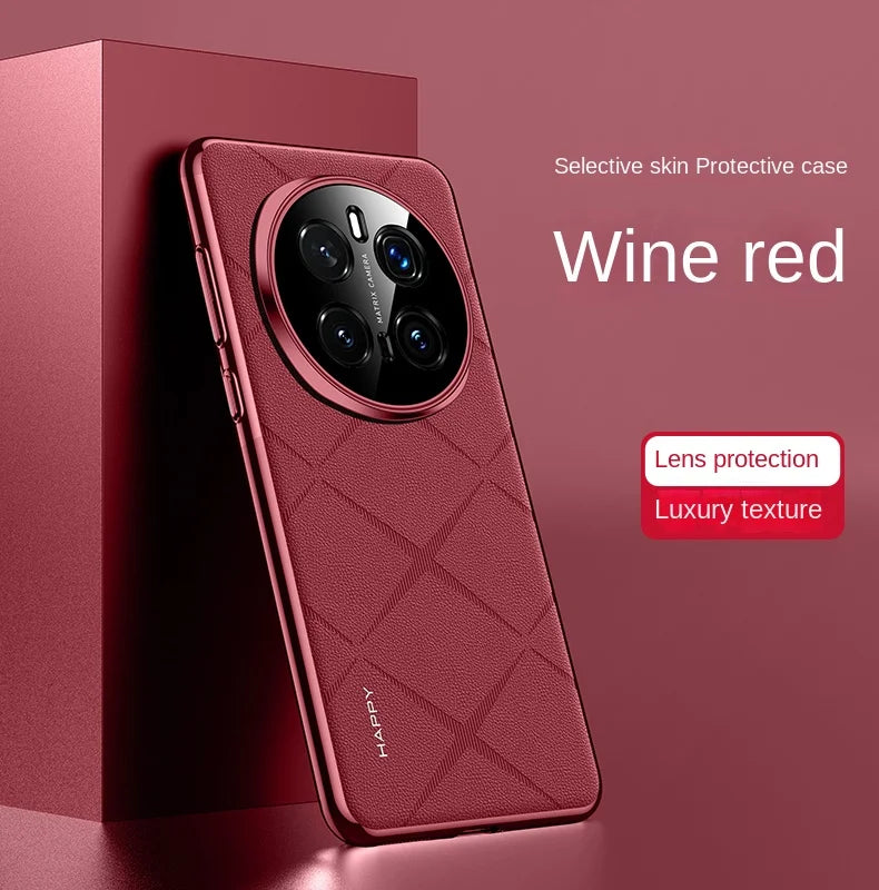 Deksel til Huawei Honor Magic 7 Pro Case Luxury Vegan Leather Lens Protective Back Cover Case For Honor Magic 6 7Pro 6pro Phone Shell