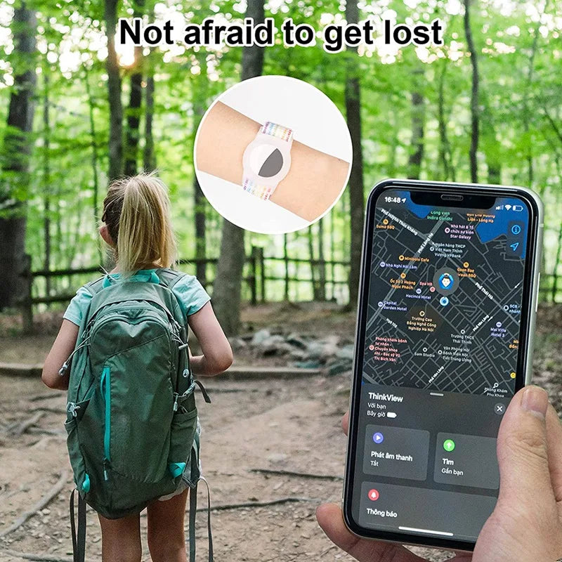 Deksel til Apple Apple AirTag, beskyttelsesdeksel For Apple AirTag GPS holder With Nylon Bracelet