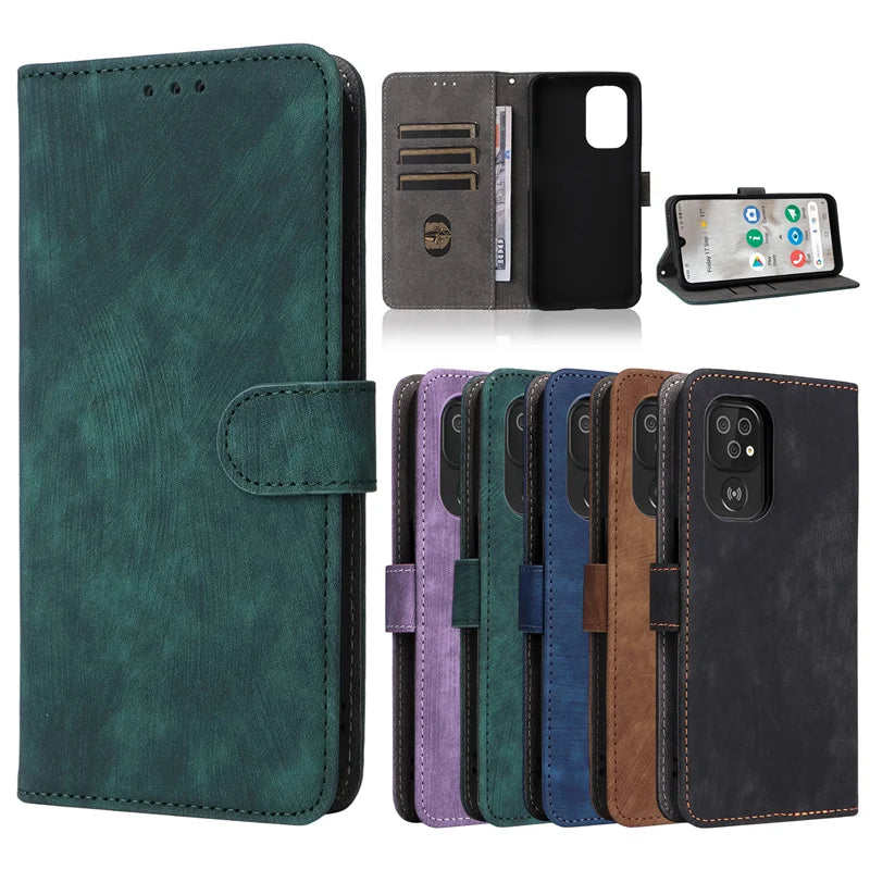 Deksel til Doro 8100 Protective Business Leather Magnetic Phone Case for Doro 8200 Phone Case