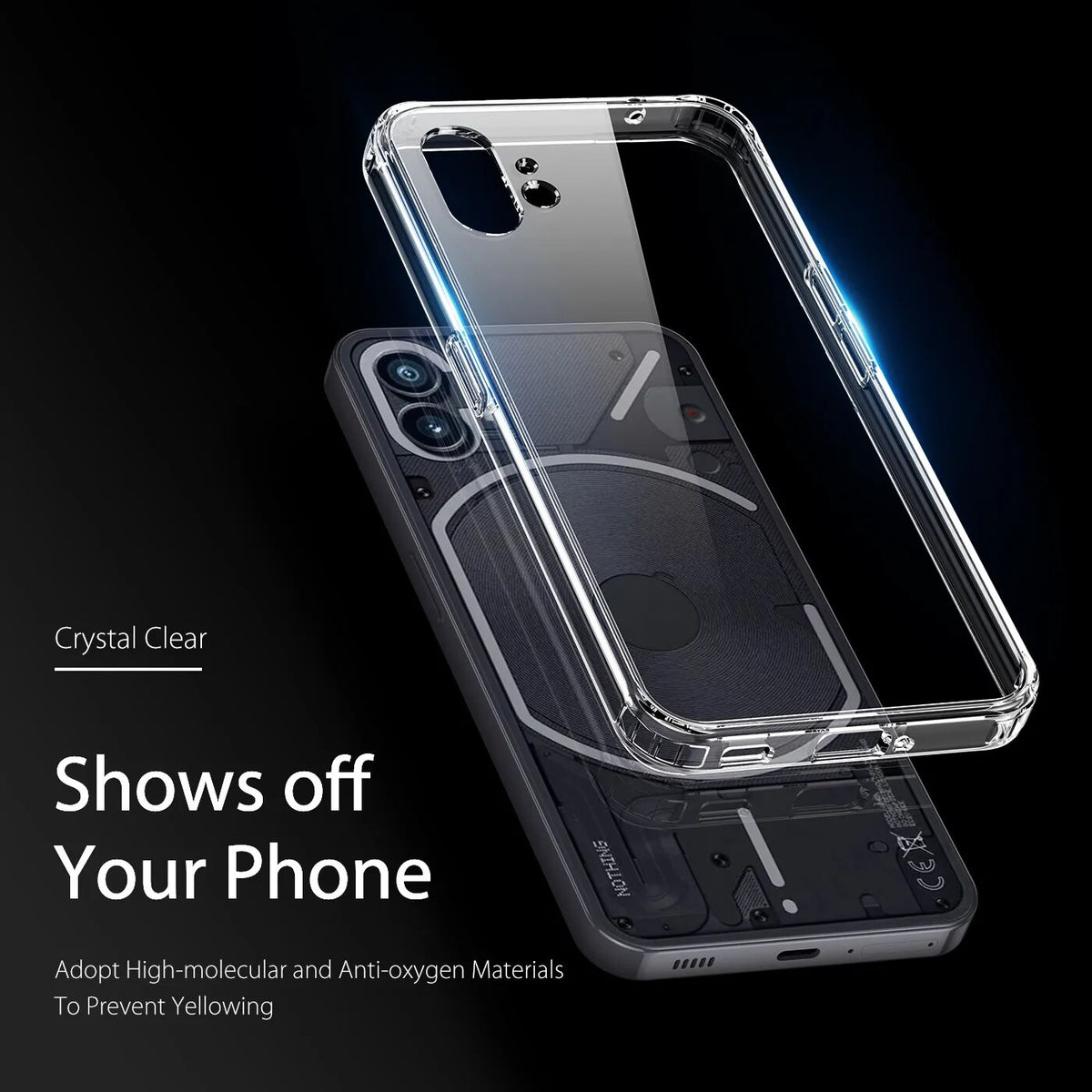 Deksel til Nothing Phone 1 Phone1 6.55 Protective Cover for Nothing Phone 2 Transparent Soft TPU Back Shell Fundas Bumper
