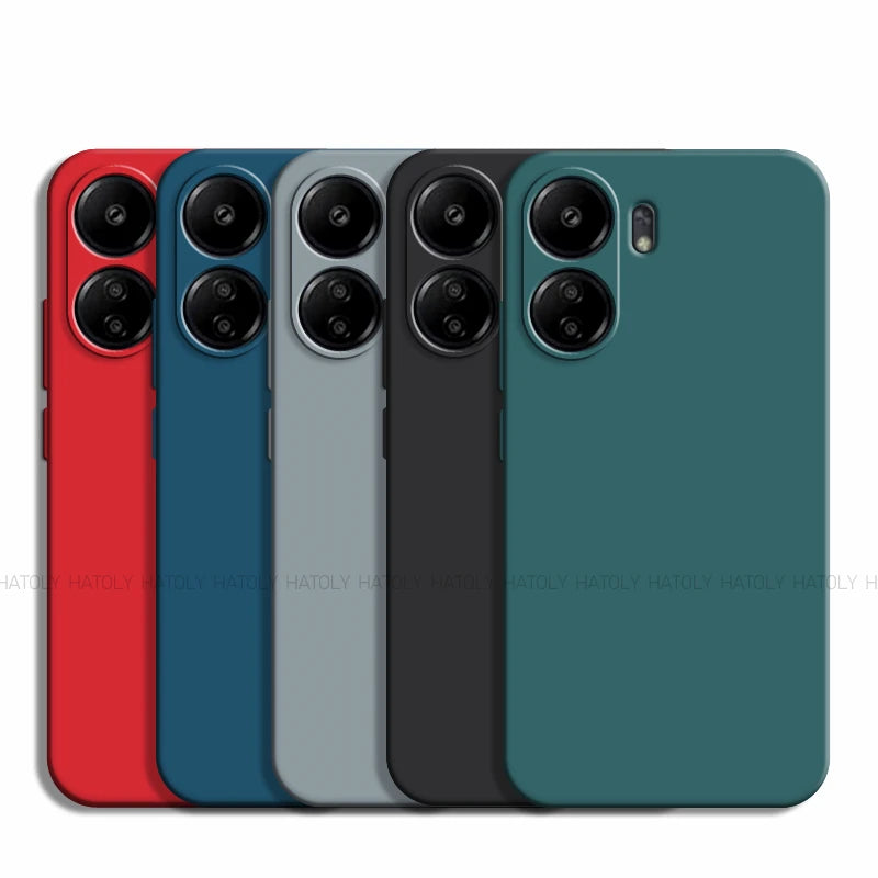 Deksel til Xiaomi Redmi 13C deksel Xiaomi Redmi 13C deksel Luxury Original TPU Shockproof Liquid Silicone Protective Phone deksel Redmi 13C