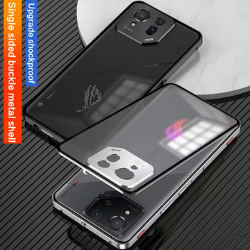 Deksel til Asus ROG Phone 9 Pro Case Metal Aluminium Magnet Shell Camera Protection Transparent Mobile Phone Cover For ROG Phone 8 Pro