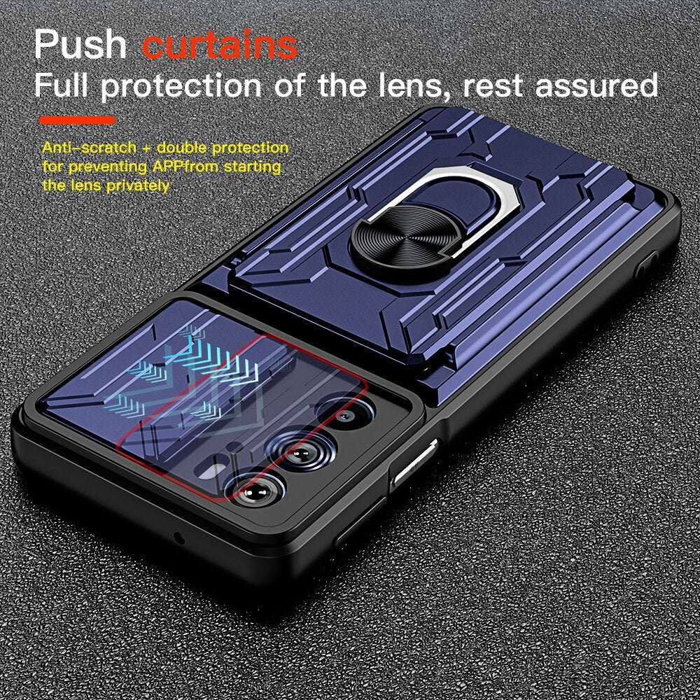 Deksel til Motorola Edge 40 Pro 30 Fusion 30Neo 20 Lite Card Bag Camera Protection Phone Cover for MOTO G62 G52