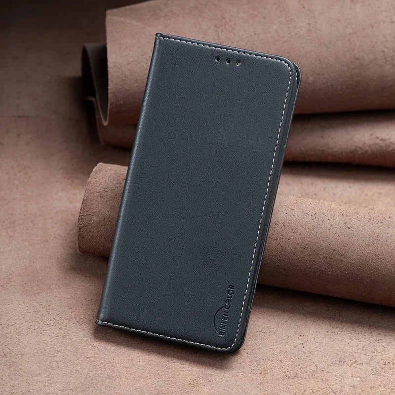 Deksel til Nokia C32 C22 C12 C02 G42 G22 G11 G310 magnetisk lommeboketui i skinn med motiv