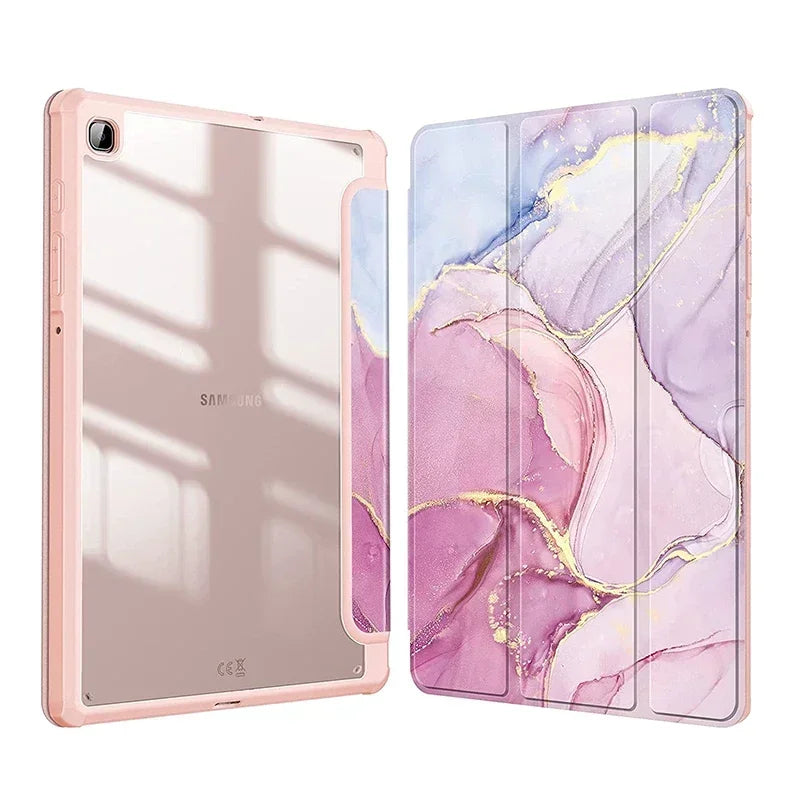 Deksel til Samsung Galaxy Tab S6 Lite 10.4 2024 P620 P625 P610 P615 P613 P619 med penneholder trebrettbart etui med stativ