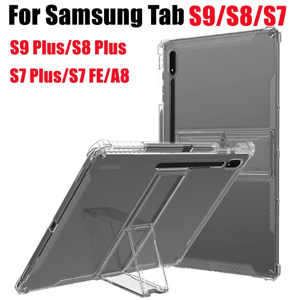 Deksel til Samsung Galaxy Tab S9 S8 Plus 12.4 etui med stativ For Galaxy S7 PLUS FE 12.4 Tab S6 Lite 10.4 S9 11" A8 10.5