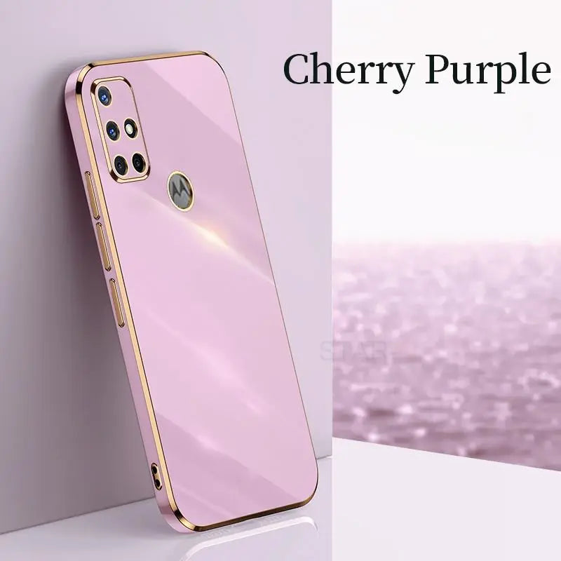 Deksel til Motorola Moto G60 G50 G30 G20 G10 G22 G52 E20 Edge 20 G8 G9 E7 Power Play Plus Plating Silicone Cover