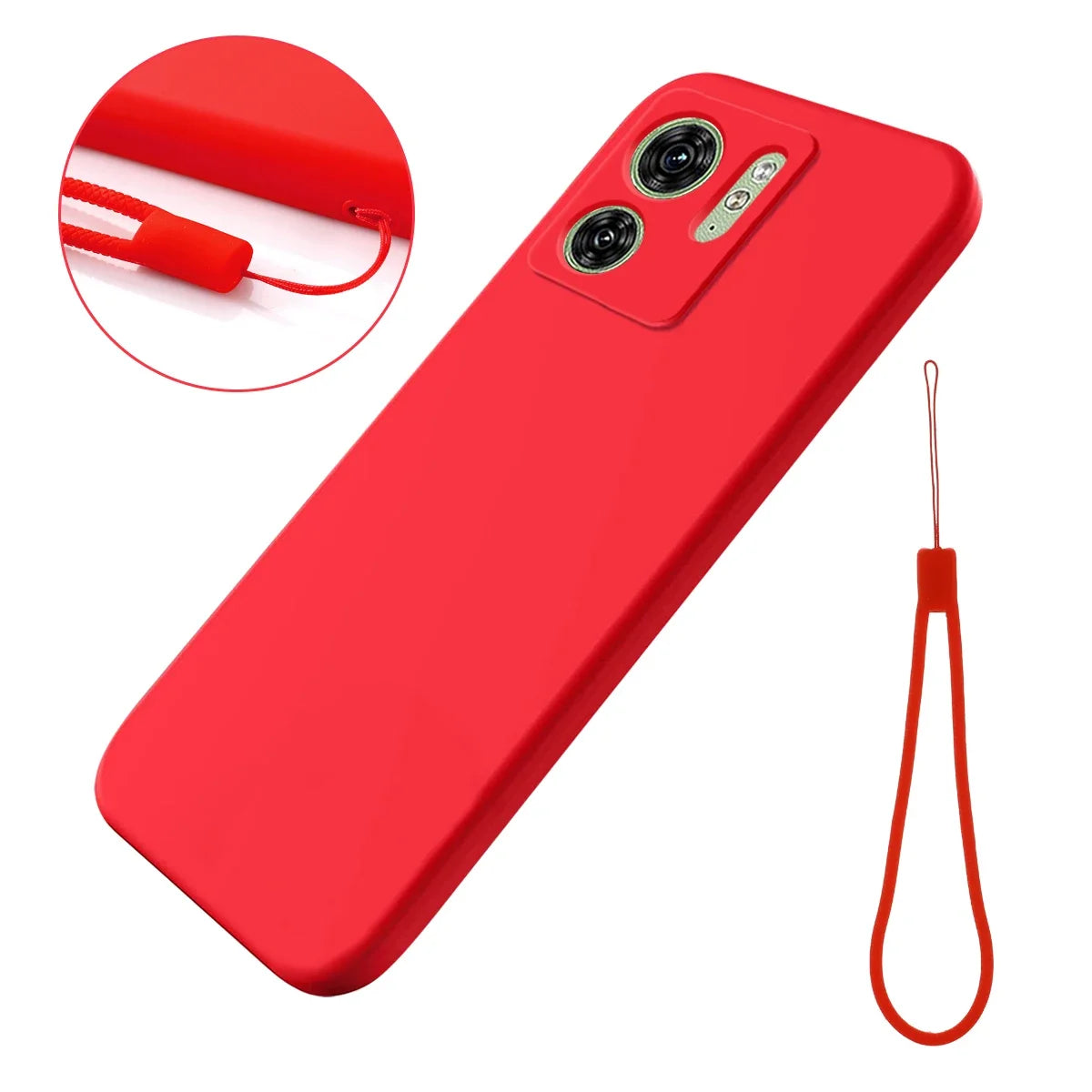 Deksel til Motorola Edge 40 Neo Pro G14 G54 G84 Case Liquid Silicone Strap Cover for Moto Edge 30 Ultra G73 G53 G23 G13 G22 G32 G62