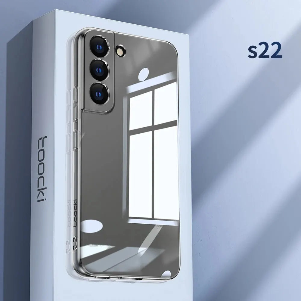 Deksel til Samsung S24 S23 S22 S21 Plus Ultra Clear deksel for S23 S21 PE Transparent Soft TPU Protective deksel