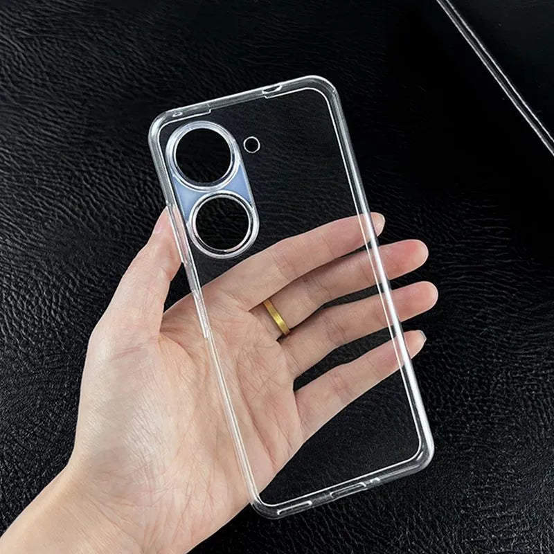 Deksel til ASUS Zenfone 10 9 8 7 6 5 5Z Case Flexible Soft Crystal Clear TPU Cover Ultrathin Shockproof Shell Back Fundas Phone Coque