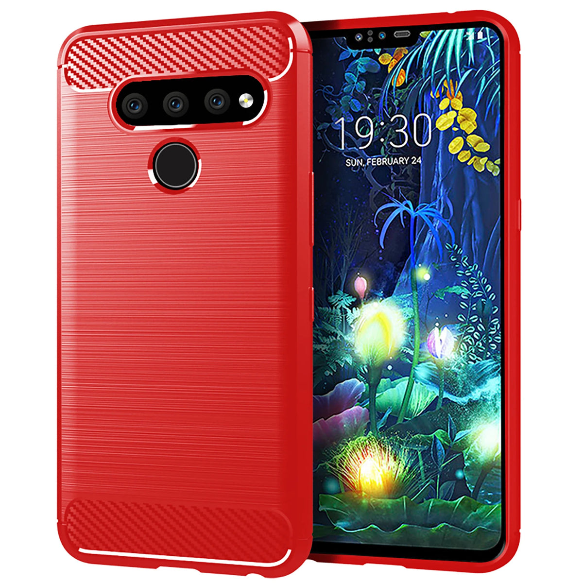 Deksel til Lg V50 V50s 5g Anti Shock Phone Cover For LG V40 Thinq Lgv60 Thinq Shockproof Carbon Fiber Cases