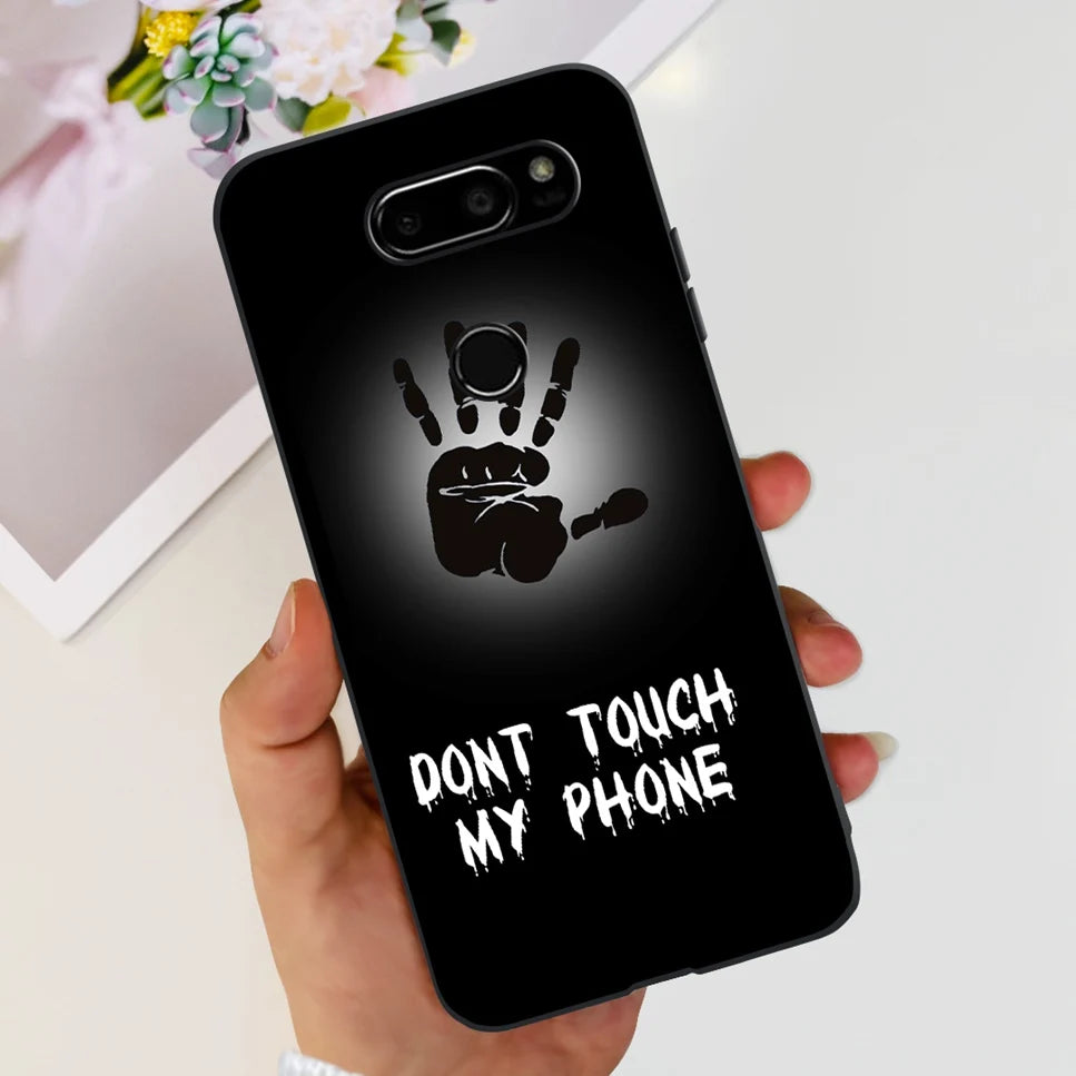 Deksel til LG V30 2017 Case Cute Cartoon Print Flower Soft Silicone TPU Black Cover For LG v30 H930 6.0" Bumper Phone Case Funda