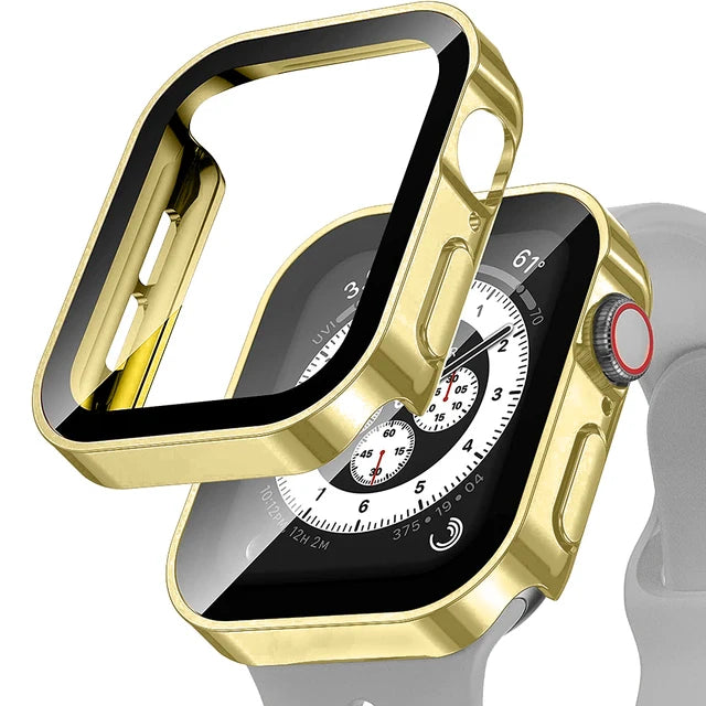 Deksel til Apple Watch Series 5-9, SE & Ultra - Deksel med skjermbeskytter i herdet glass