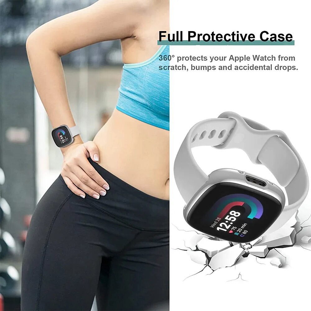 Deksel til Fitbit Versa 4 og Sense 2 galvanisert TPU