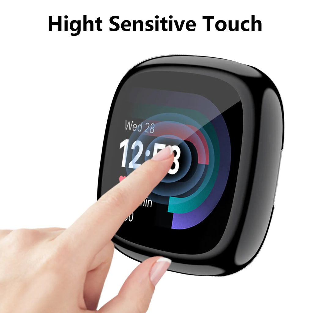 Deksel til Fitbit Versa og Sense heldekkende myk bumper