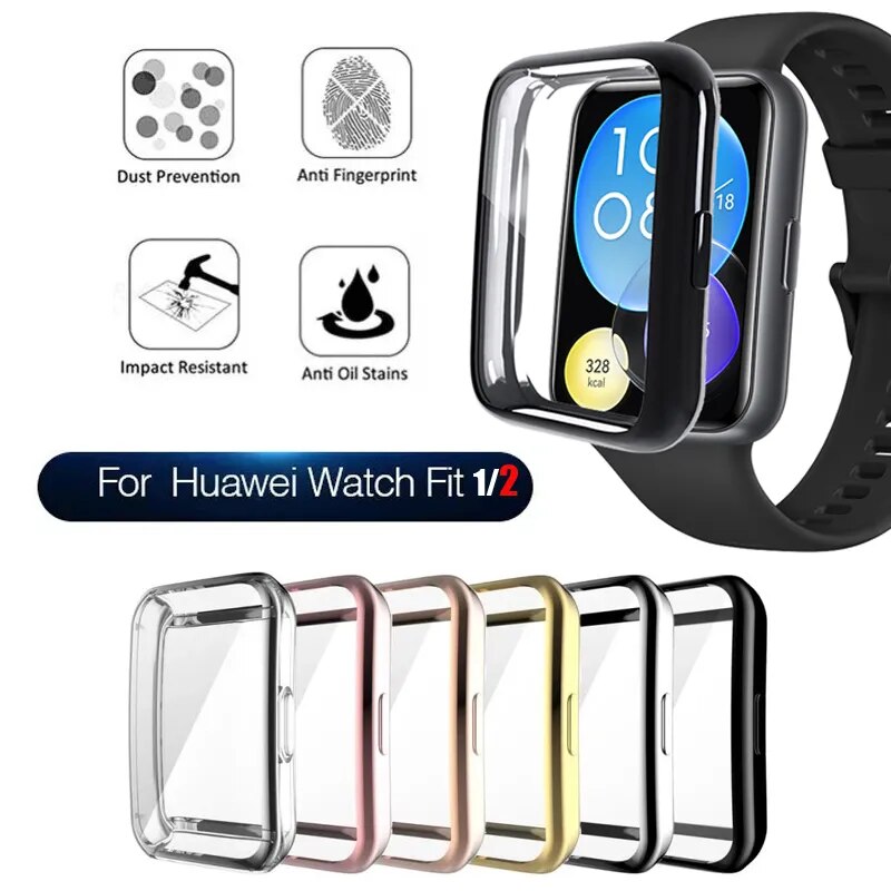 Deksel til Huawei Watch Fit 2 Case All -Around Bumper Screen Protector Watch Case For Huawei Watch Fit/Fit2 C