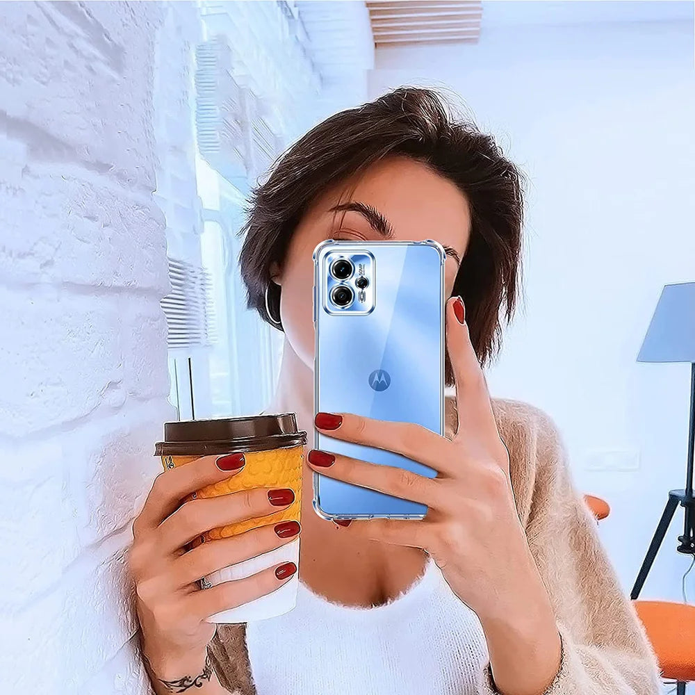 Deksel til Motorola Moto G13 G23 G53 G73 G22 G32 G42 G52 G62 5G G72 G82 Clear Transparent Protector Cover