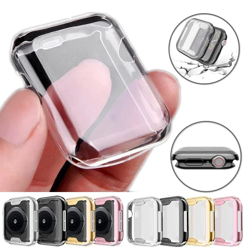 Deksel til Apple Watch Series 3-9 & SE (38-45mm) - Heldekkende bumper- og reimdeksel