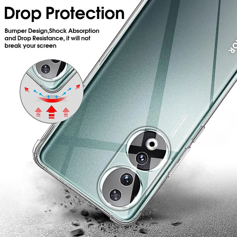 Deksel til Huawei Honor 80 90 Lite Pro 80GT 80SE X9A X8 X8A X7 X7A Clear High Quality Shell