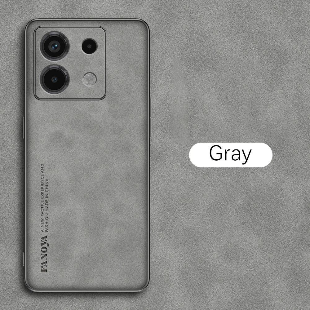 Deksel til Xiaomi Redmi Note 13 Pro Plus 4g 5g Luxury Sheepskin Leather deksel On Poco X6 M6 F6 Pro Men baksidedeksel Note13 13pro X6pro
