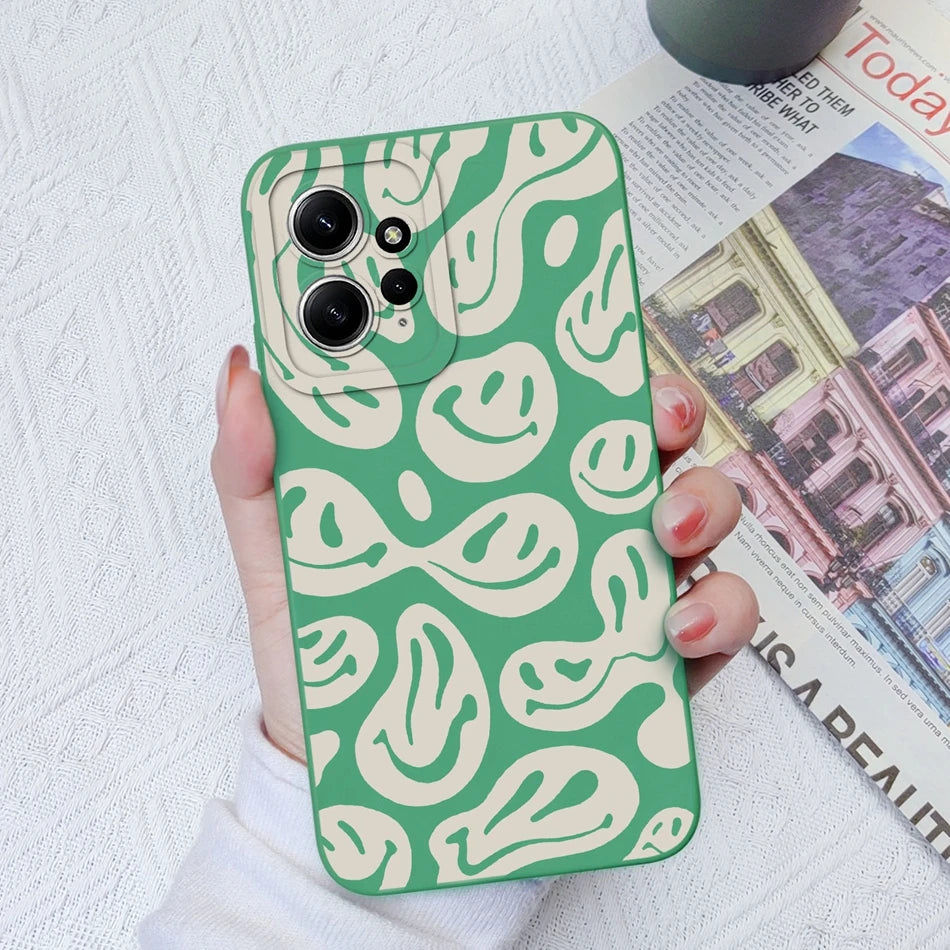 Deksel til Xiaomi Redmi Note 12 12S 4G 5G Patterned Full Protection Soft Liquid Silicone Cartoon deksel For Redmi Note 12 S