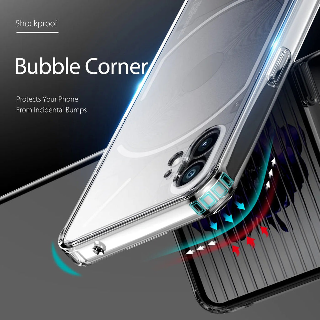 Deksel til Nothing Phone 1 Phone1 6.55 Protective Cover for Nothing Phone 2 Transparent Soft TPU Back Shell Fundas Bumper