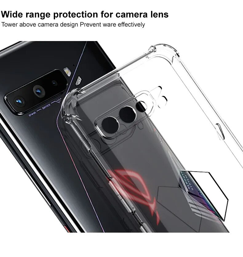 Deksel til Asus ROG Phone 3 Strix 2 5 ZS661KS ZS660KL Zenfone 7 Pro ZS671KL ZS670KL 6 Z ZS630KL Airbag Case TPU Phone Cover