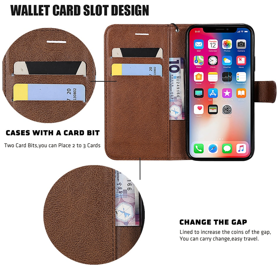 Deksel til Sony Xperia 10V 1 IV 10 iii 5 1 II Stand Cover With Card Holder Coque Etui