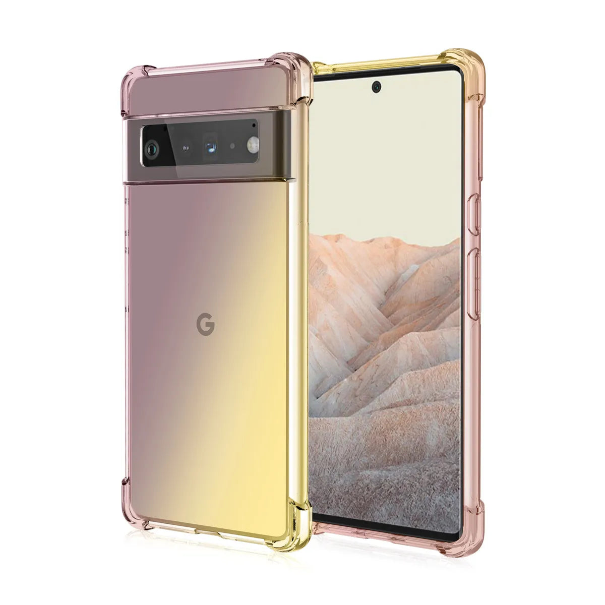 Deksel til Google Pixel 8 4A 4XL 5A 6A 6 7 Pro 5G Ultra-Thin Gradient TPU Silicone Four Corners Anti-Drop Cover