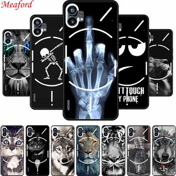 Deksel til Nothing Phone One 1 Case Wolf Lion Tiger Black Silicone Soft Back Cover Case For Nothing Phone 1 (1) Phone Case Cover Phone1