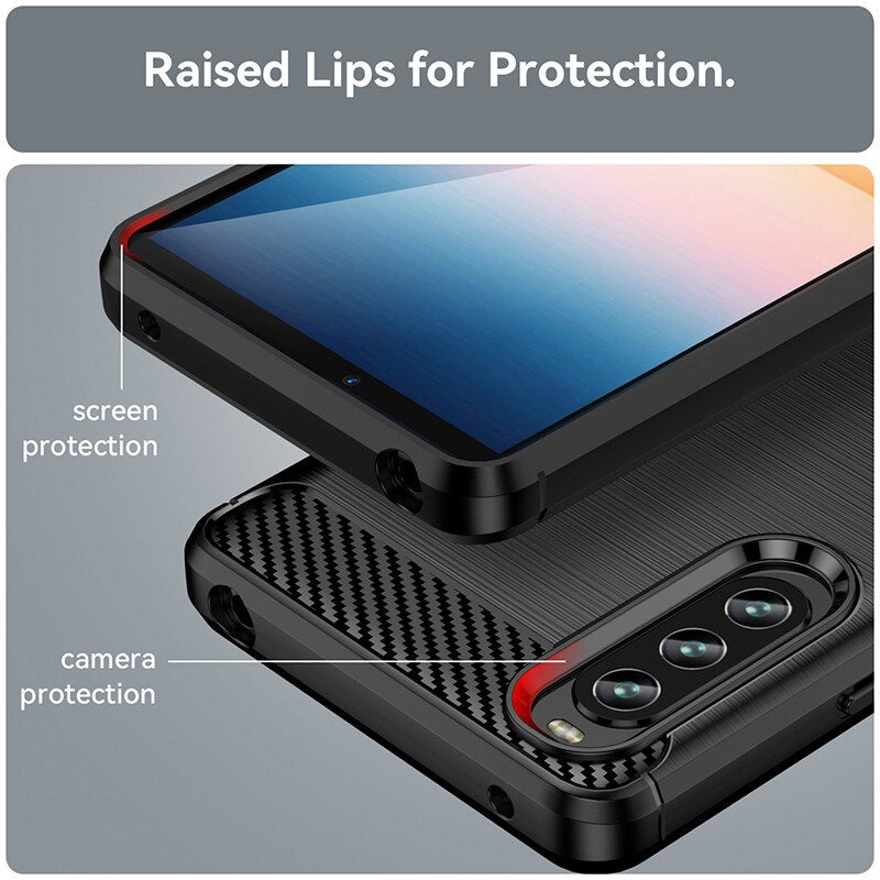 Deksel til Sony Xperia 10 IV Case Xperia 10 IV Cover 6.0 inch Shockproof Soft Silicone Bumper Case For Sony Xperia 10 IV III II 10 Plus