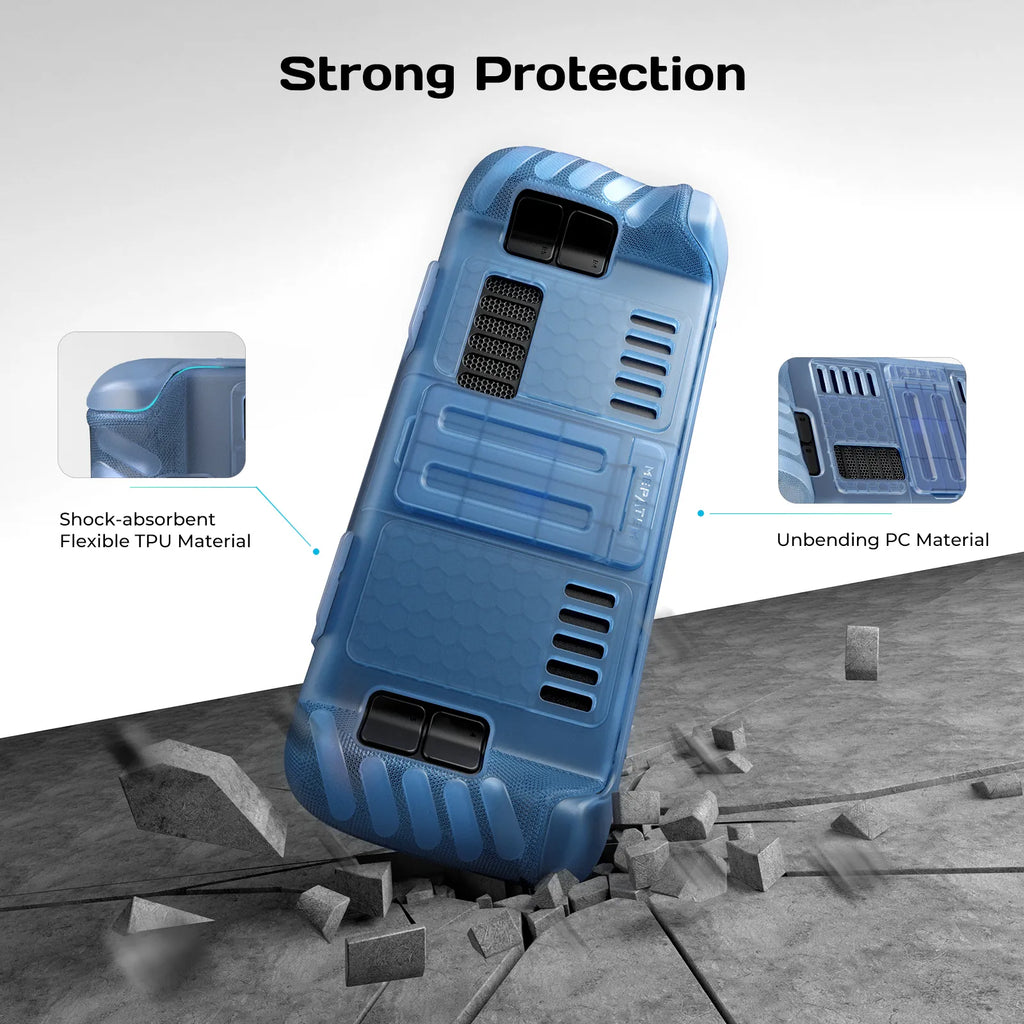 Deksel til Steam Deck with Kickstand,TPU Modcase with Kickstand and Front Cover for Valve Steam Deck Accessories