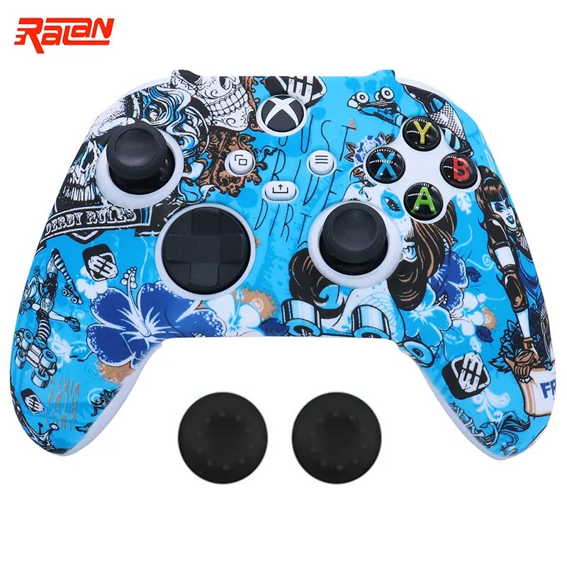 Deksel til Xbox Series S/X Controller Game Handle Joystick Cover Shell with Stick Grip Caps