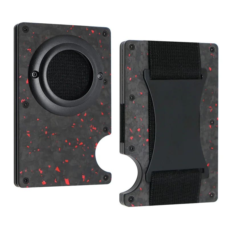 Deksel til Apple AirTag Apple Card holder Rfid Aluminum deksel Metal Wallet Credit ID Men Slim Business Cardholder Cash Strap Apple AirTag Carbon Fiber