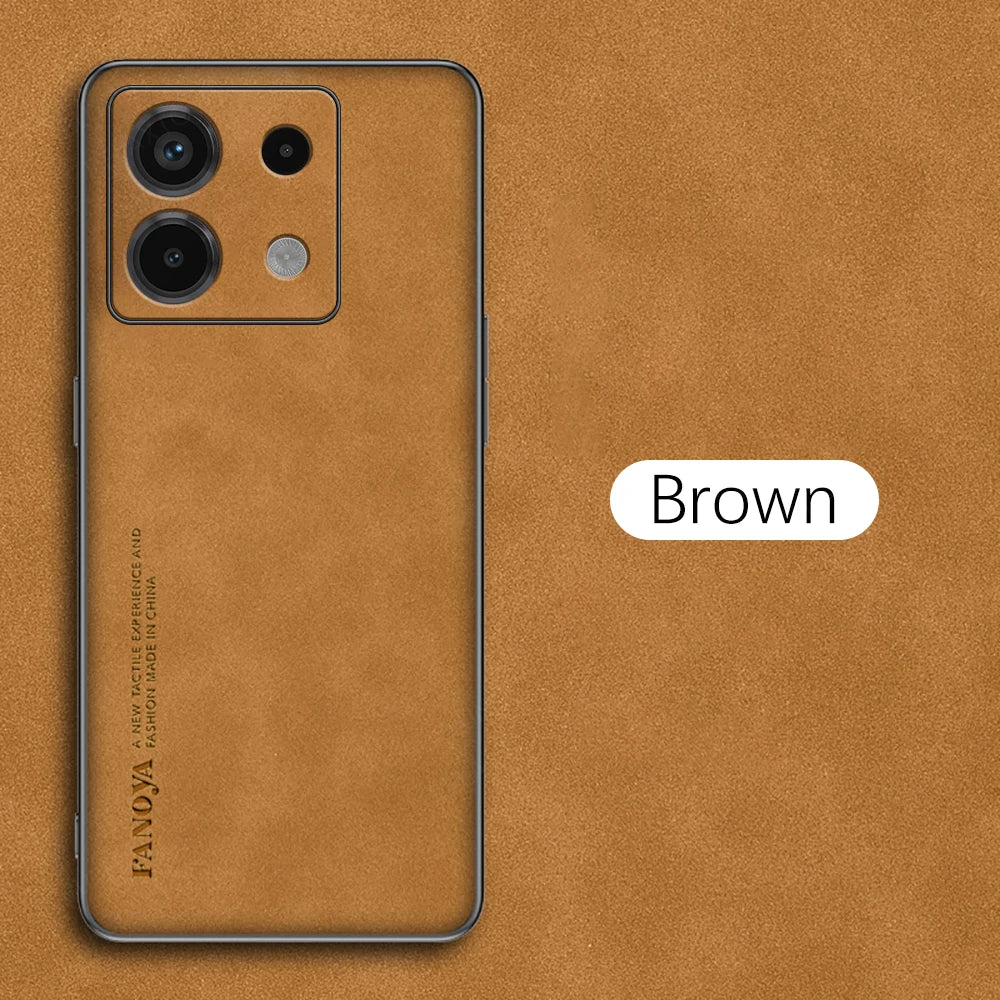 Deksel til Xiaomi Redmi Note 13 Pro Plus 4g 5g Luxury Sheepskin Leather deksel On Poco X6 M6 F6 Pro Men baksidedeksel Note13 13pro X6pro